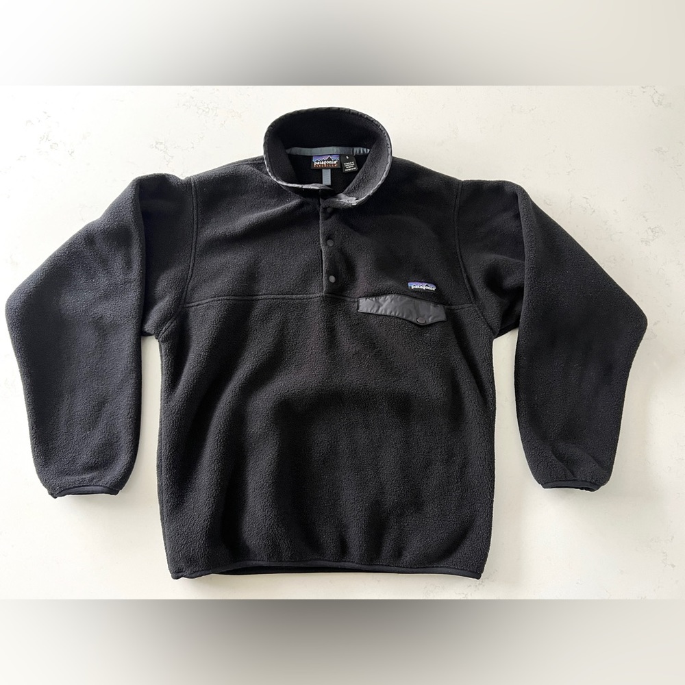Patagonia Synchilla Snap-T Fleece Pullover - Black - Men’s Size Small - READ